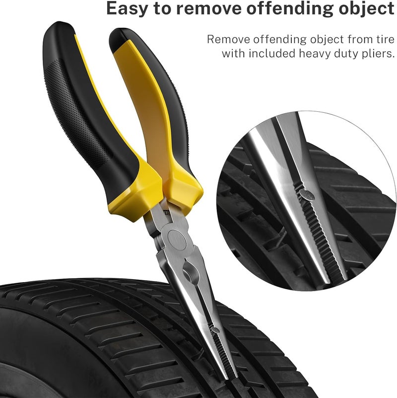 AUTOWN Flat Tire Repair Kit with Plug 68 Pcs for Car  Motorcycle  ATV  Jeep  Truck  Tractor Flat Tire Repair (2-Pack) (Set of 2-68pcs) - Image 4